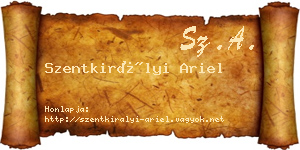 Szentkirályi Ariel névjegykártya